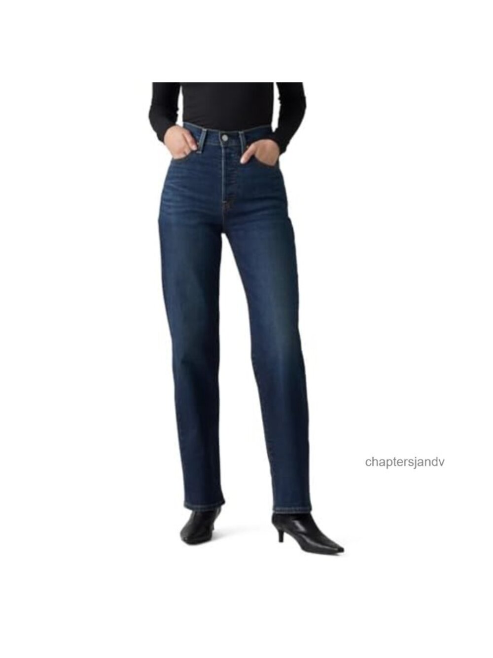 Ribcage Straight Full Length High Rise Slim Fit Jeans